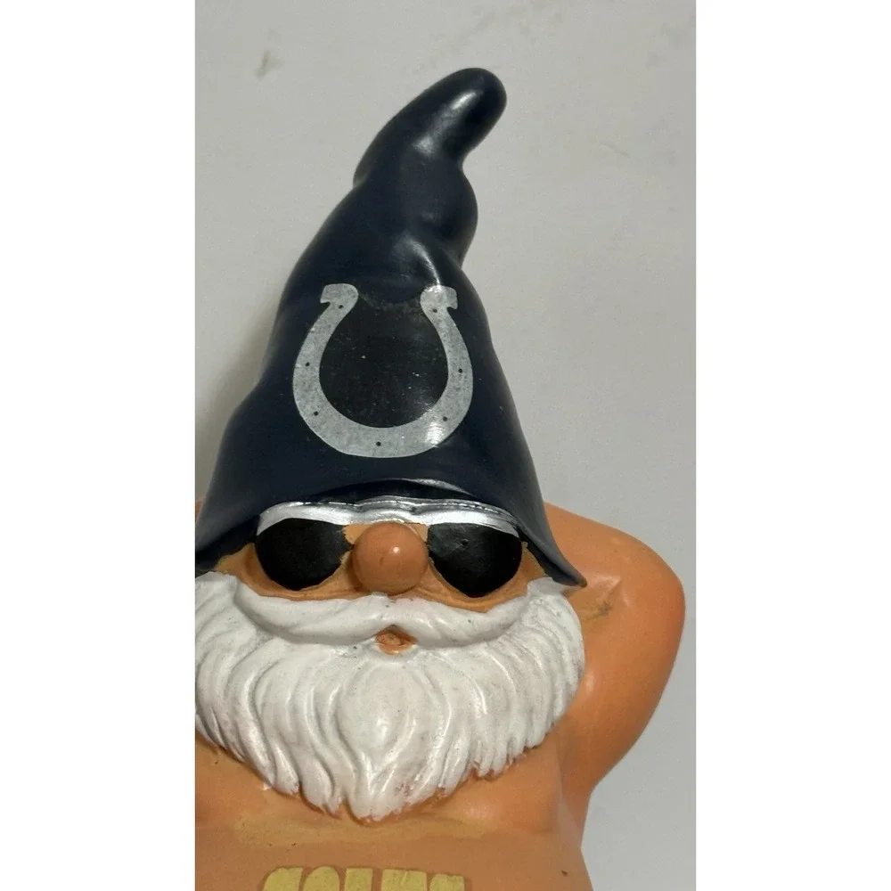 Indianapolis Colts Gnome Figurine Beach Lounger Funny Fan Decor Football  Garden